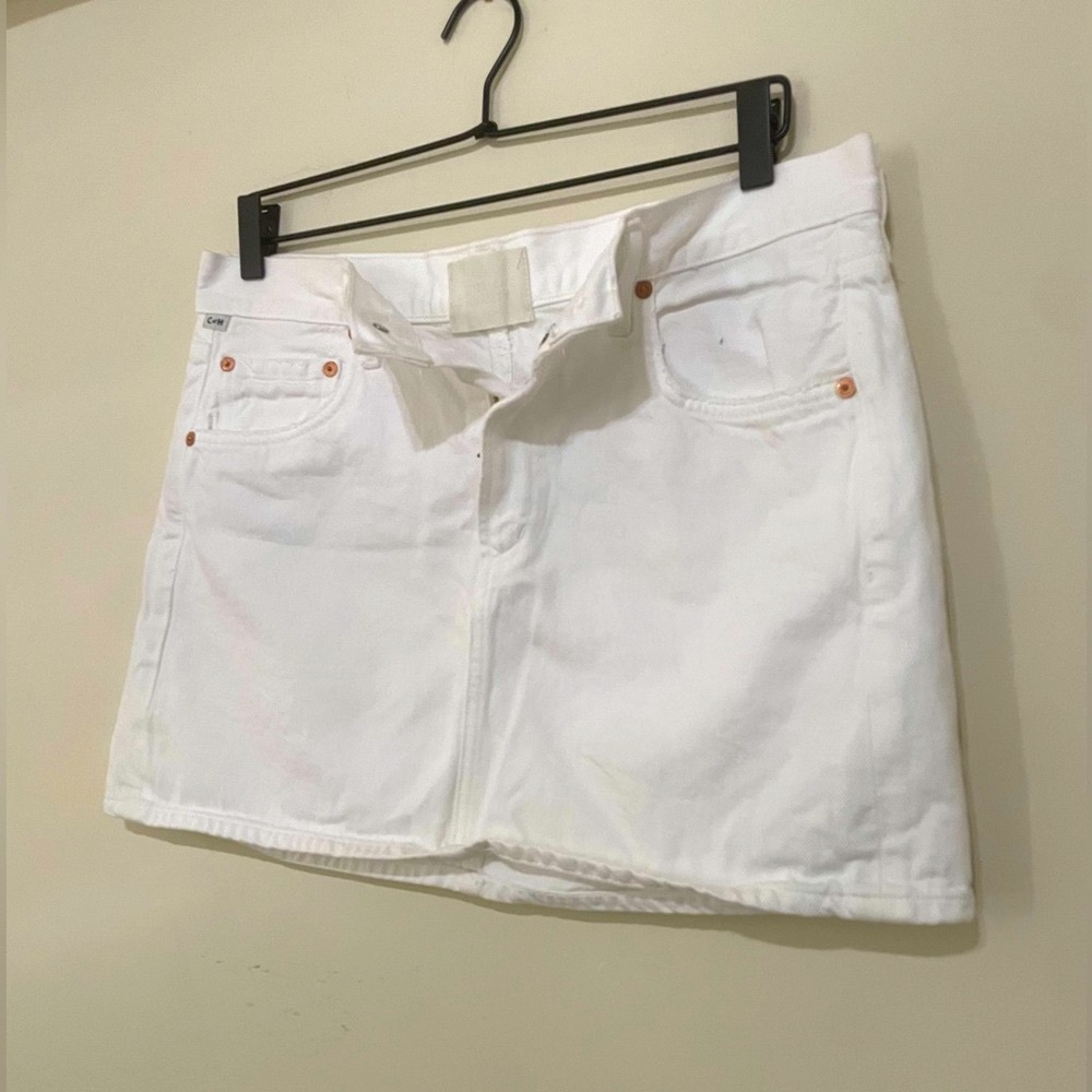 Citizens Of Humanity Ivory Denim Skirt - Picture 2 of 7